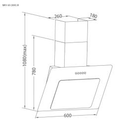 Вытяжка кухонная Pyramida NRX 60 (800) B GWH Фото 6