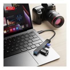 Концентратор XO USB-C 4-in-1 порти XO HUB014B.black Фото 5