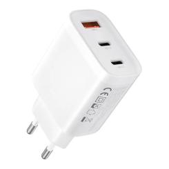 Зарядное устройство XO L117 2xUSB-C PD45W + 1xUSB-A QC3.0 White Фото 2