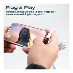 Переходник Promate Lightning M to 2xLightning F Audiо + Charge Фото 4