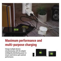 Зарядное устройство EMOS V05G65 1xUSB-A + 2xUSB-C PD65W GaN Фото 3