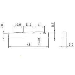 Порожок для гитары Paxphil NT004 White Фото 1