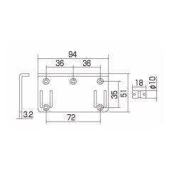 Бридж для гитары Gotoh 205B-5 C Фото 1
