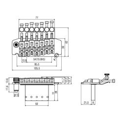 Бридж для гитары Paxphil BL007 Chrome Фото 1