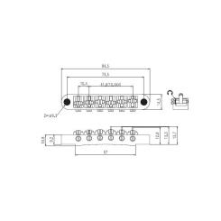 Бридж для гитары Paxphil BM005 Black Фото 2