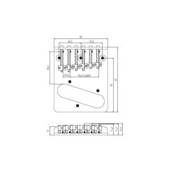 Бридж для гитары Paxphil BT002 Chrome Фото 1