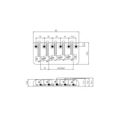 Бридж для гитары Paxphil BB052 Chrome Фото 1