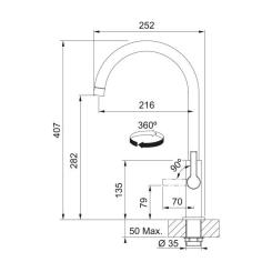 Смеситель Franke Maris Slim J Фото 4