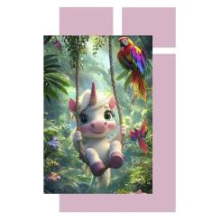 Детский постельный набор Home Line Одноріг у джунглях Фото