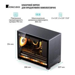 Корпус для ПК JONSBO D32 PRO Black Фото 2