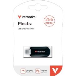 USB флеш накопитель Verbatim 256GB Plectra Black USB-C Фото 1