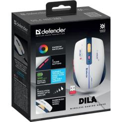 Мышка Defender Dila MM-282 Wireless White/Blue Фото 3