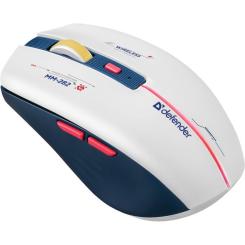 Мышка Defender Dila MM-282 Wireless White/Blue Фото 5