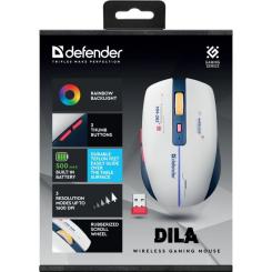Мышка Defender Dila MM-282 Wireless White/Blue Фото 7