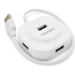 Концентратор VEGGIEG USB 2.0 to 4xUSB 0.3m white Фото