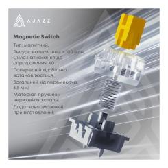 Клавиатура Ajazz AK820 MAX Magnetic Switch RGB USB White Фото 3