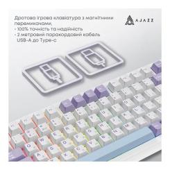 Клавиатура Ajazz AK820 MAX Magnetic Switch RGB USB White Фото 4
