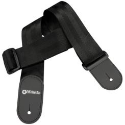 Ремень для гитары DiMarzio Nylon With Leather Ends Black Фото