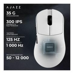 Мышка Ajazz AJ179 V2 MAX Wireless/Bluetooth/USB White Фото 9