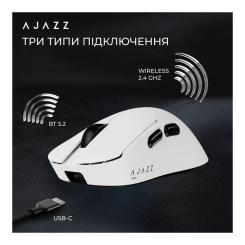 Мышка Ajazz AJ179 V2 MAX Wireless/Bluetooth/USB White Фото 10