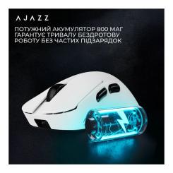 Мышка Ajazz AJ179 V2 MAX Wireless/Bluetooth/USB White Фото 8