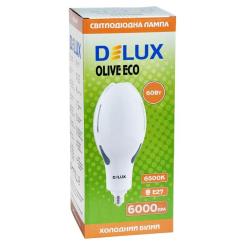 Лампочка Delux OLIVE ECO 60Вт E27 6500K 230В Фото 1