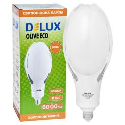 Лампочка Delux OLIVE ECO 60Вт E27 6500K 230В Фото 2