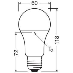 Лампочка Osram CL A100 13W/840 230V FR E27 Фото 3