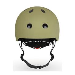 Шлем Scoot&Ride оливковий з ліхтариком 51-53см Фото 1