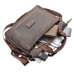 Сумка Shvigel Кожаная Коричневая Фото 4