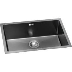 Мойка кухонная GRANADO Under top L STEEL S201 black Фото 1