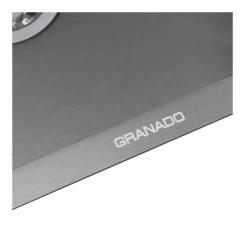 Мойка кухонная GRANADO Under top L STEEL S201 black Фото 2