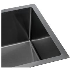 Мойка кухонная GRANADO Under top L STEEL S201 black Фото 4