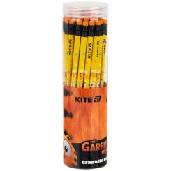 Карандаш графитный Kite Garfield трехгранный, с резинкой, НВ Фото 1