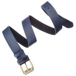 Ремень Shvigel Мужской кожаный Синий Фото 4