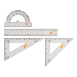 Линейка Yes набор 4 предмета линейка 20 см Фото 1