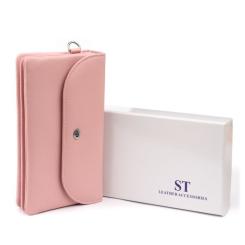Кошелек ST Leather Из кожи Розовый Фото 9