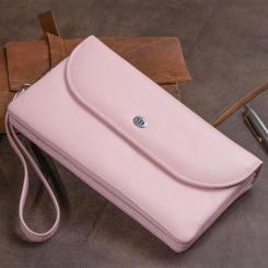 Кошелек ST Leather Из кожи Розовый Фото 10