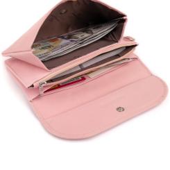 Кошелек ST Leather Из кожи Розовый Фото 8