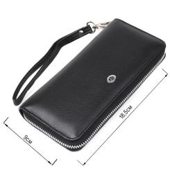 Кошелек ST Leather Кожаный Черный Фото 2