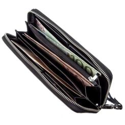 Кошелек ST Leather Кожаный Черный Фото 5