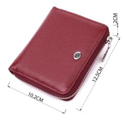 Кошелек ST Leather Из натуральной кожи Бордовый Фото 2