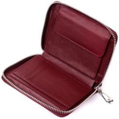 Кошелек ST Leather Из натуральной кожи Бордовый Фото 4