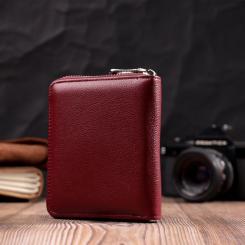 Кошелек ST Leather Из натуральной кожи Бордовый Фото 8