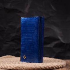 Кошелек ST Leather З лакованої шкіри Синій Фото 8