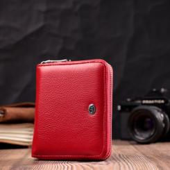 Кошелек ST Leather Из натуральной кожи Красный Фото 7