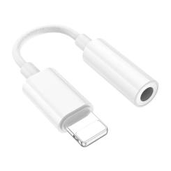 Переходник BOROFONE Lightning to 3.5mm F white Фото 1