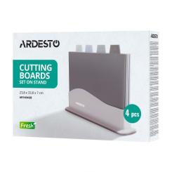 Разделочная доска Ardesto Fresh набір 4 шт на підставці Фото 4