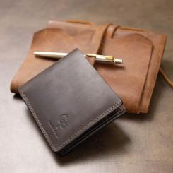 Портмоне Grande Pelle Кожаное Коричневое Фото 9