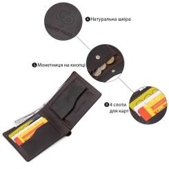 Портмоне Grande Pelle Кожаное Коричневое Фото 3